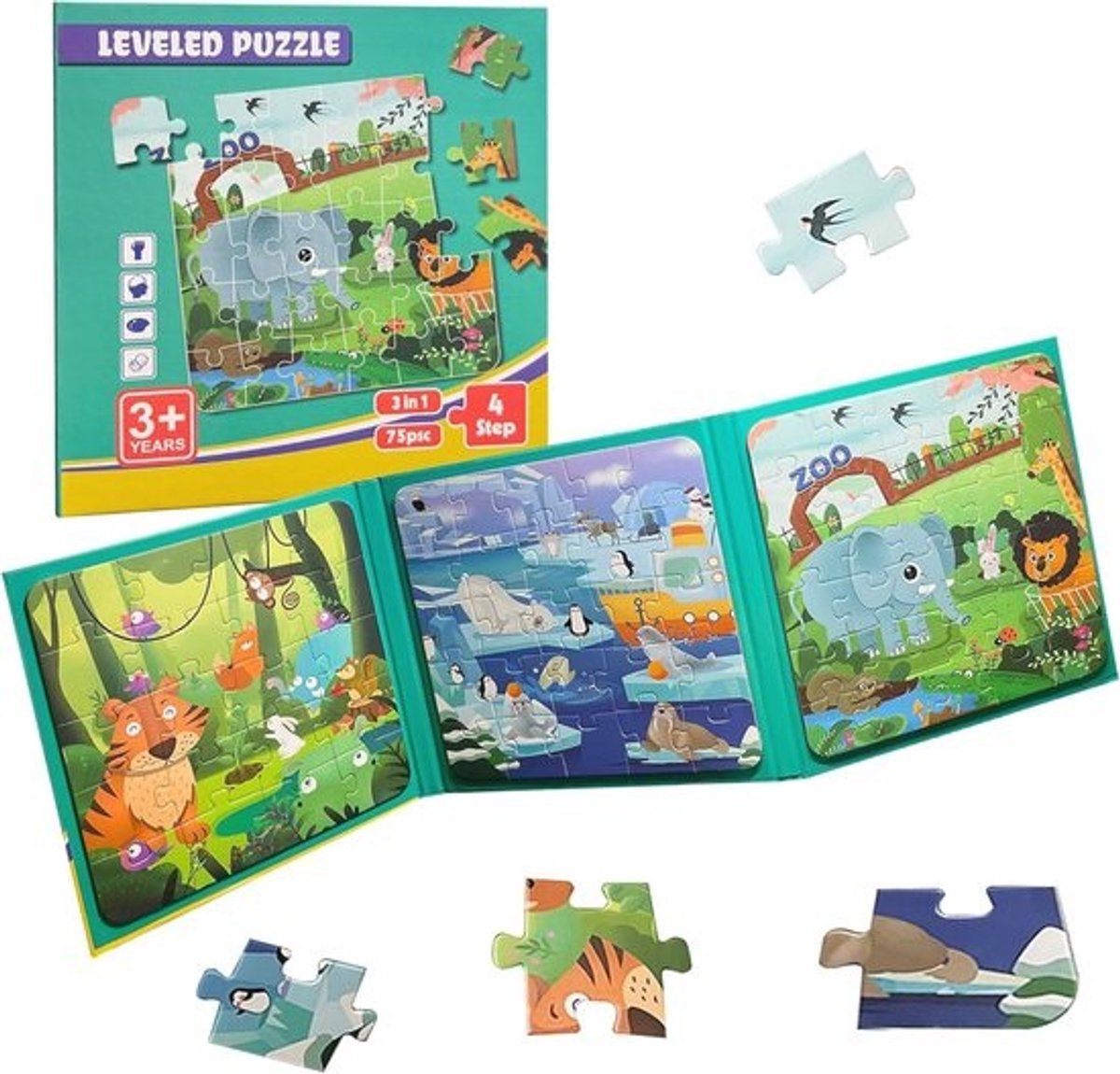 Magneetpuzzel voor Kinderen vanaf 3 Jaar - Onderwijs Speelgoed met 20/25/30 Delen