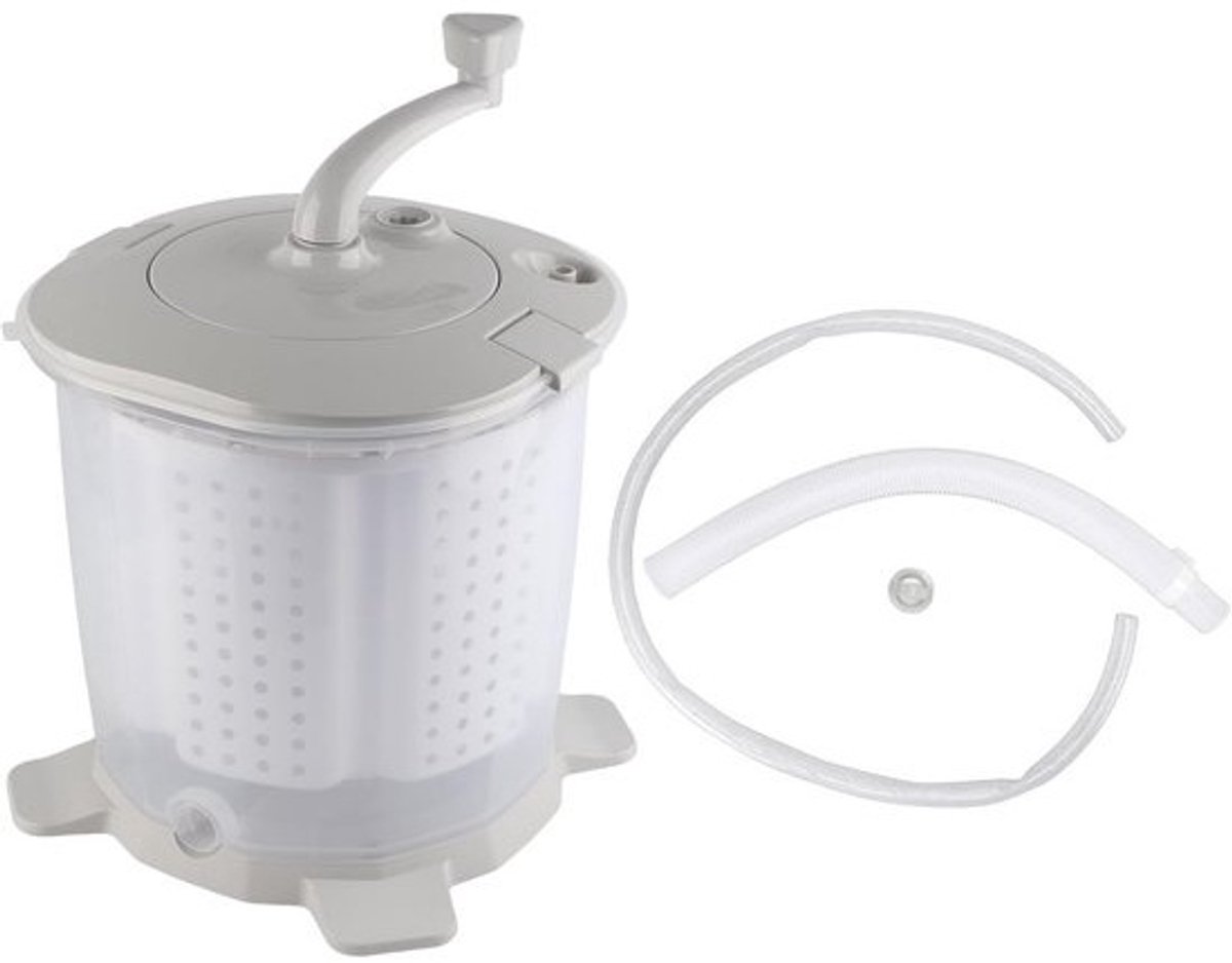 Handwasmachine 2-in-1 met handbediende roterspindroger voor mobiel en elektriciteitsvrij wassen