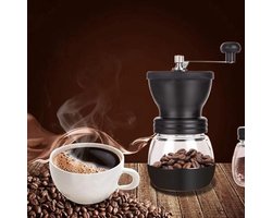 Handmatige Koffiemolen met Glazen Potten - Draagbare Handkoffiemolen met Keramische Maalschijf voor Perfecte Koffie