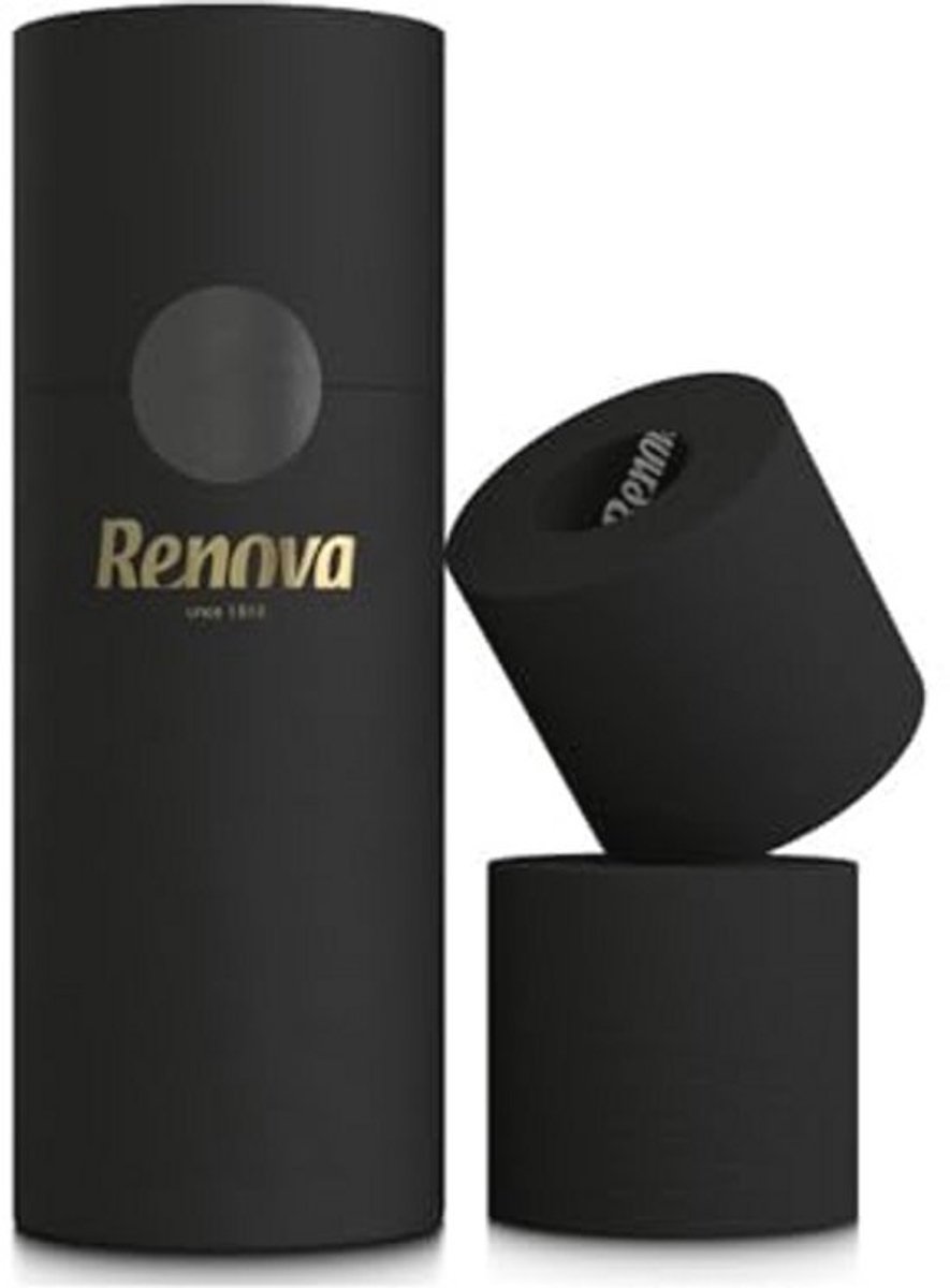 Luxe Geparfumeerd en Gekleurd Toiletpapier 3-Rol Tube (Zwart)