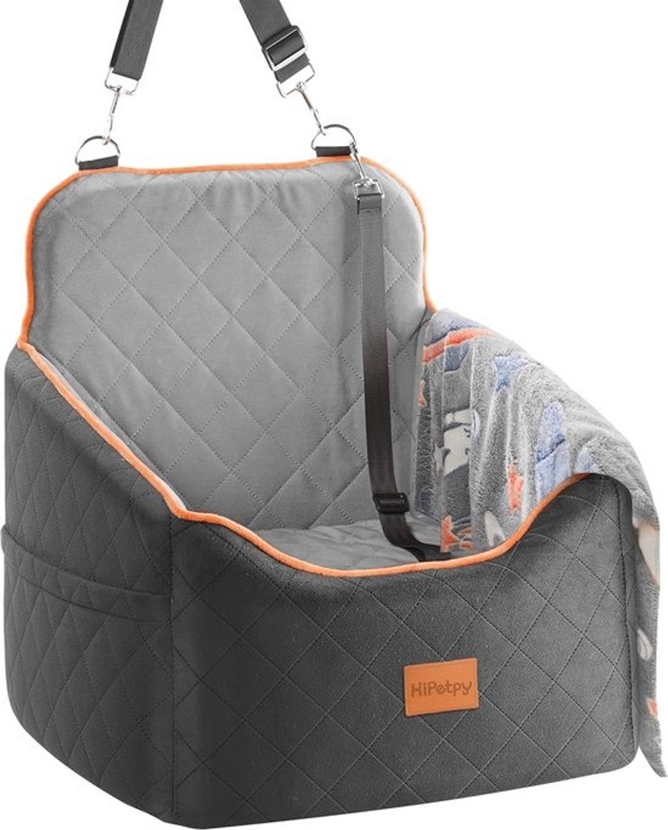 Honden Autostoel met Verhoogd Ontwerp en Veiligheidsriem voor Honden tot 14kg