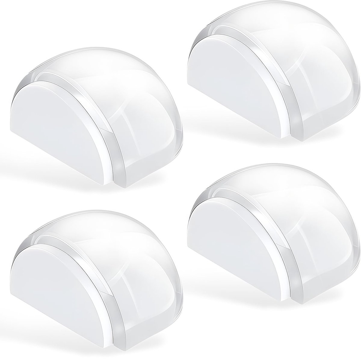 Vloerdeurstopper - Zelfklevend & Stil met sterke grip - Beschermt muren, deuren en meubels - Voor harde vloeren - 4 stuks