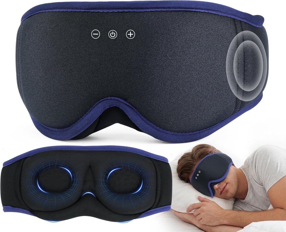 Slaapmasker met koptelefoon - Bluetooth - 100% lichtdicht en comfortabel - Voor slapen