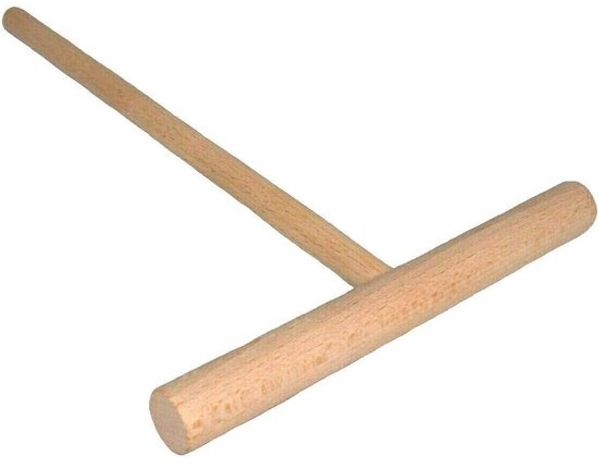 Professionele Pannenkoek Beslagspreider Hout - T-stok voor Perfecte Crêpes en Pannenkoeken