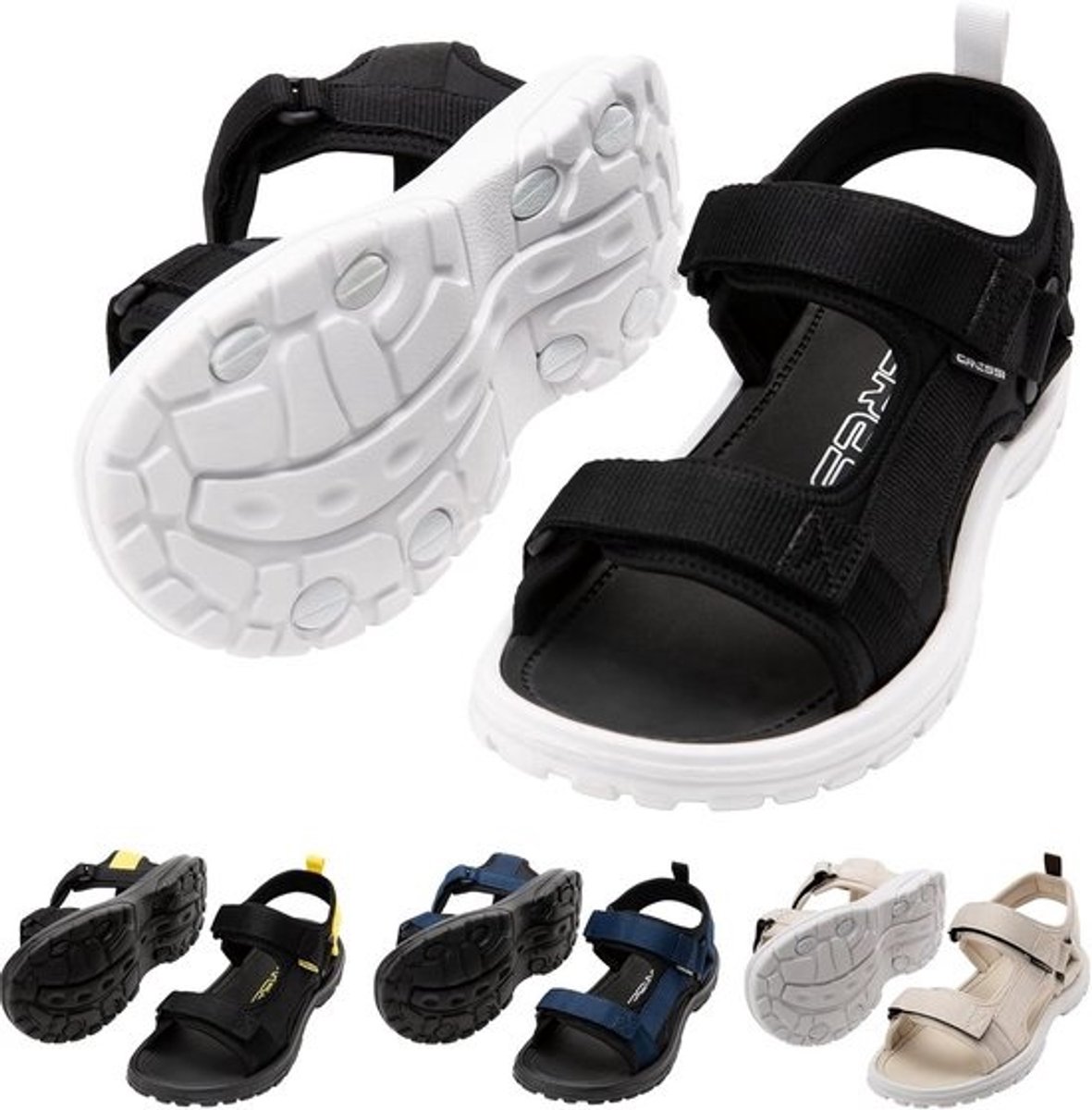 Unisex Watersandalen Zwart/Wit Comfortabele Klittenband voor Strand en Zomer