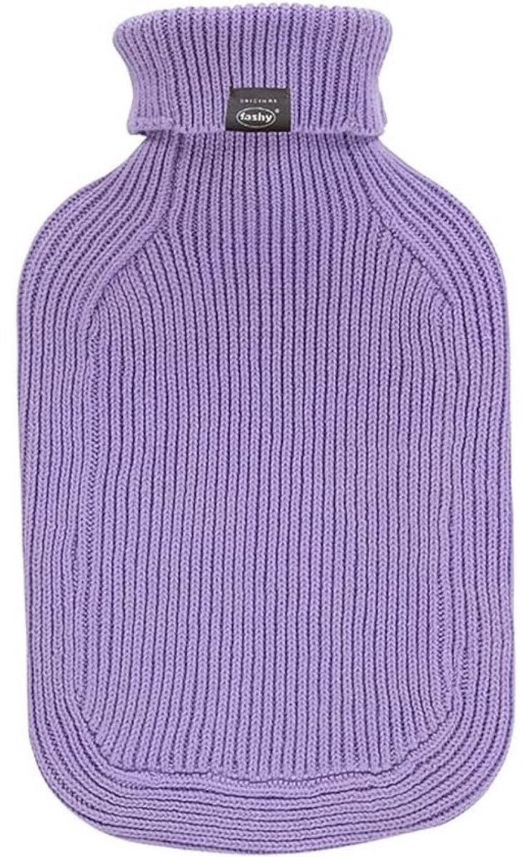 Warmwaterkruik met Gebreide Halsdoek Hoes, 2 Liter, Bruin