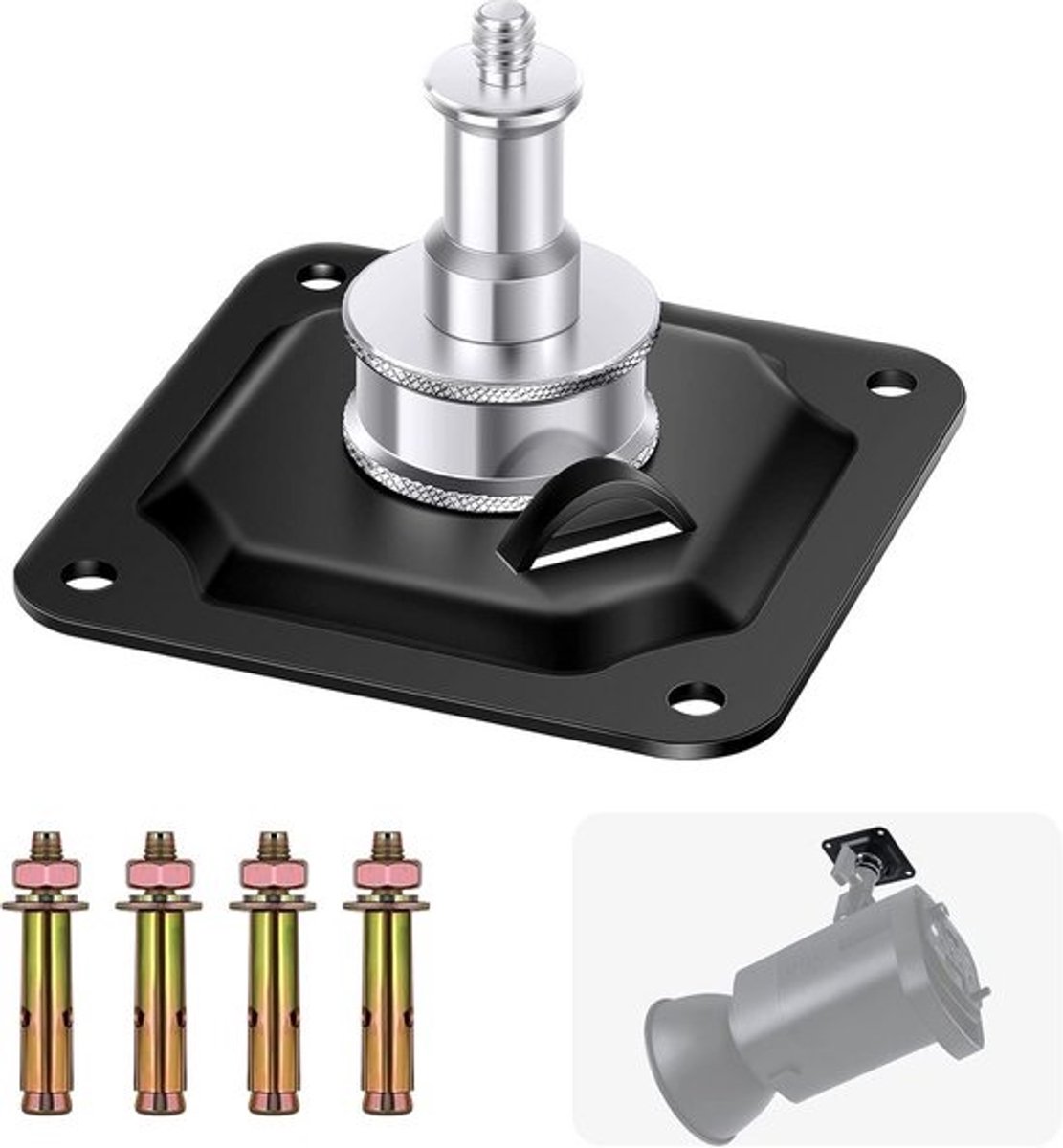 Fotografie Studio Muur en Plafond Mount 5/8" Stud met 1/4" Draad
