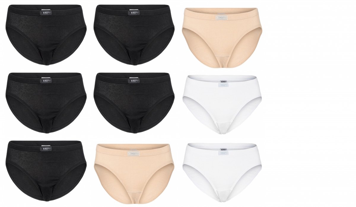 Racky Dames Slips 9-pack - Mix - Katoen