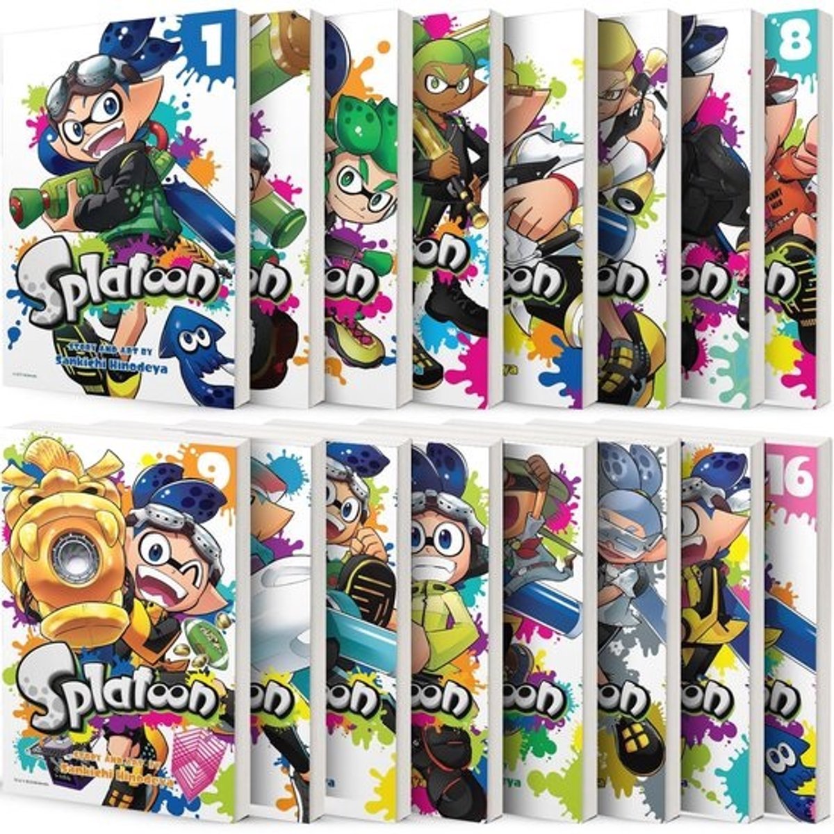 Splatoon Manga Set Vol. 1-16 Inktvis Avonturen Turf Wars