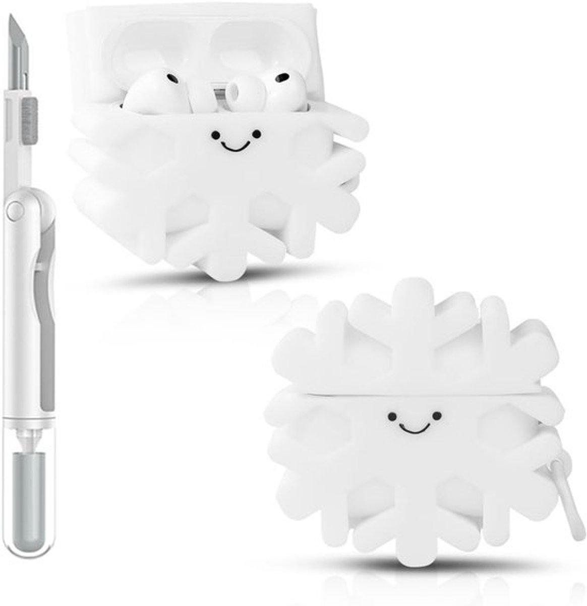 Siliconen Hoesje voor AirPods Pro 3 (2025) | 3D Cartoon Design | Volledige Bescherming & Reinigingsset