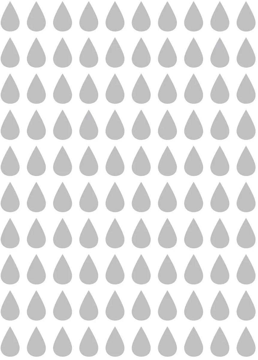 Lilipinso muursticker basics drops, Kleur: grijs