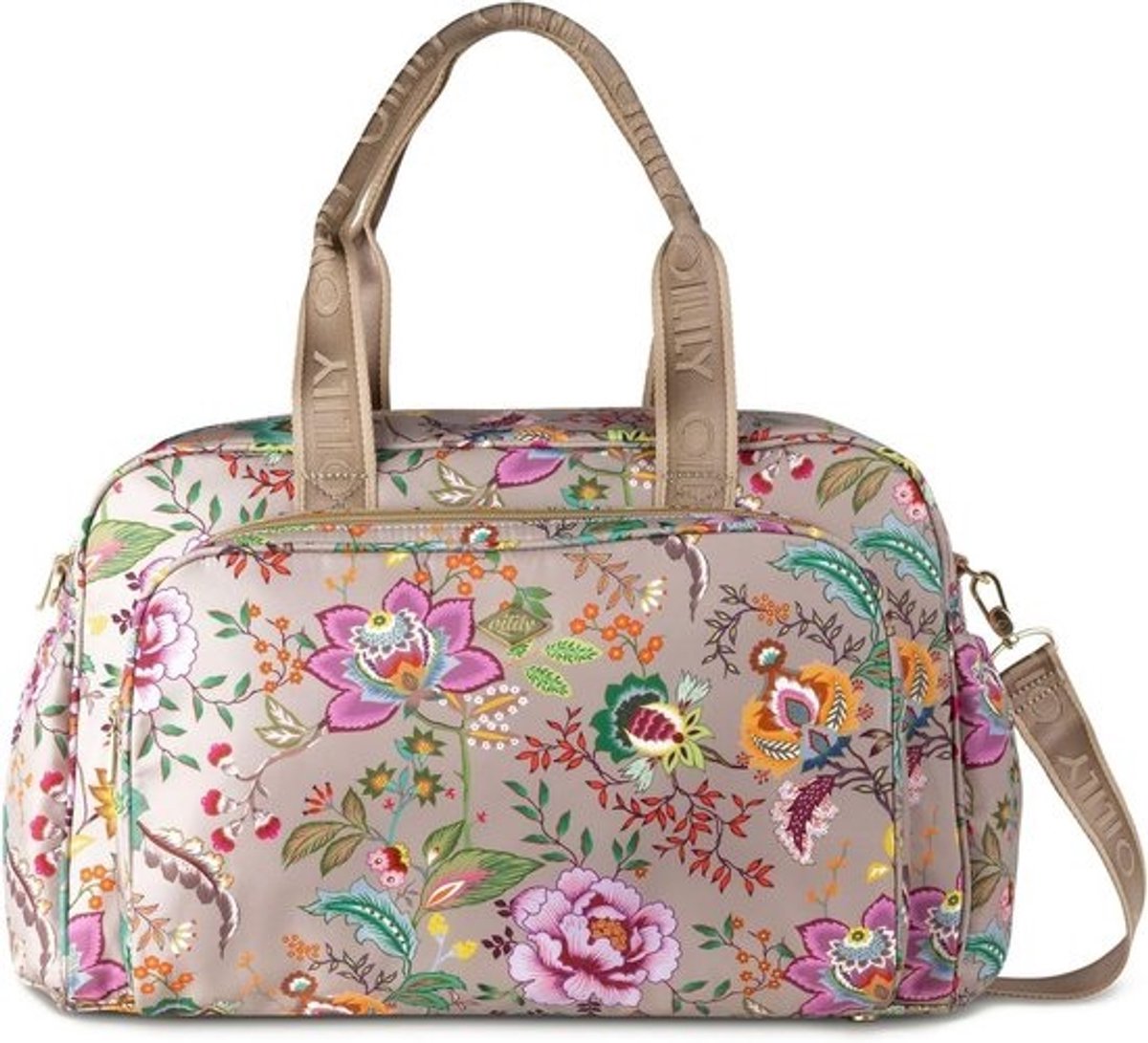 Ruime Luiertas met Verschoonmat - Beige/Kleurrijk