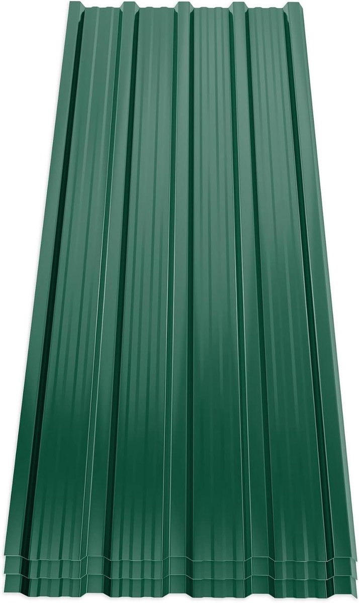 Dakplaten Metaal - Gegolfde Platen - Dak Bedekken - Waterdicht en Roestwerend - 7 m² 14 Stuks - Groen