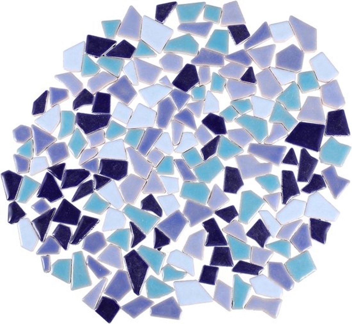 Mozaïektegels Keramiek - Onregelmatige Steen - Decoratieve Projecten - 9 Stuks 200g - 2x3.6x0.1cm - Blauw