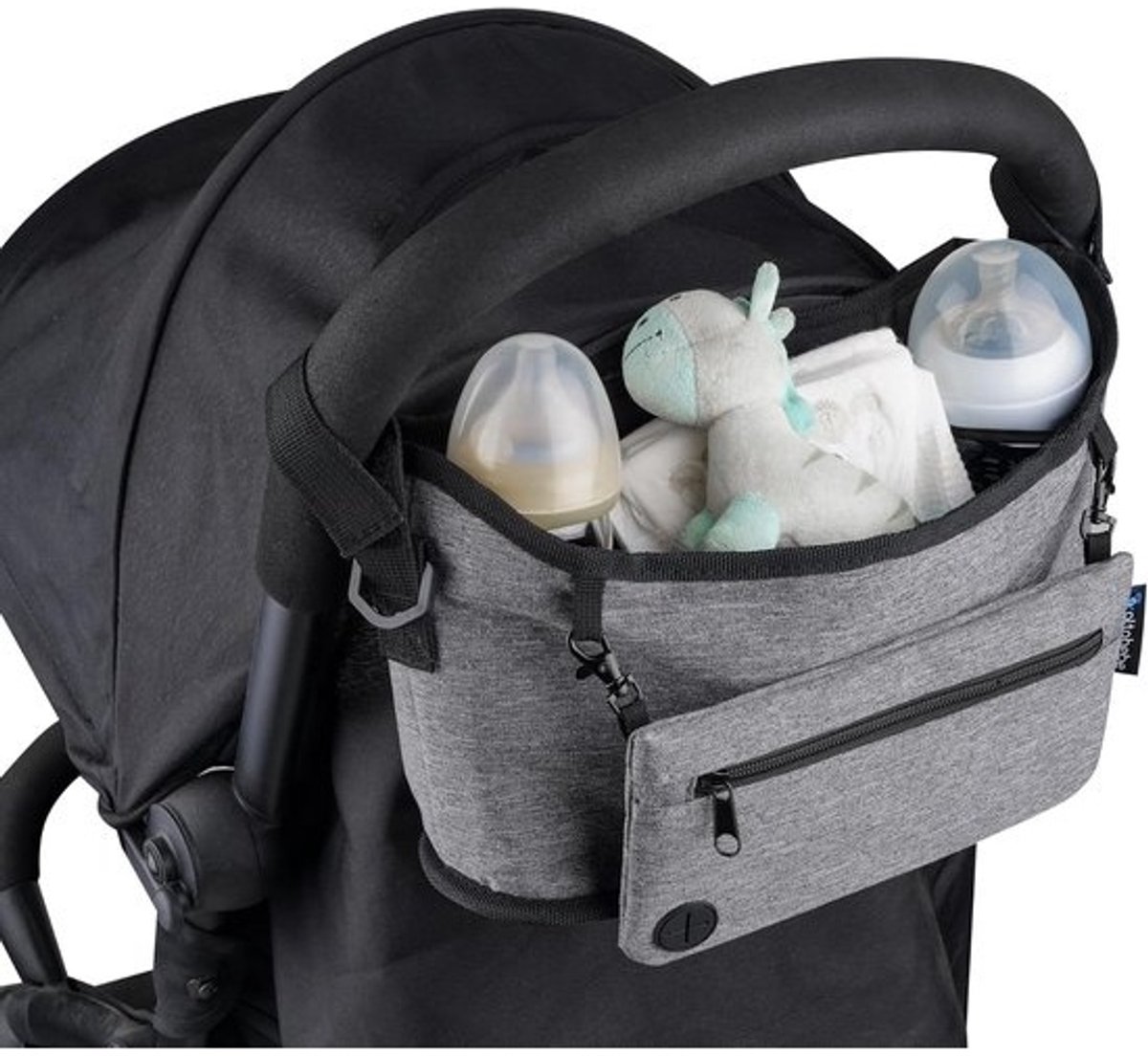 Universele Kinderwagen Organizer Tas - Grijze Wandelwagen Accessoire