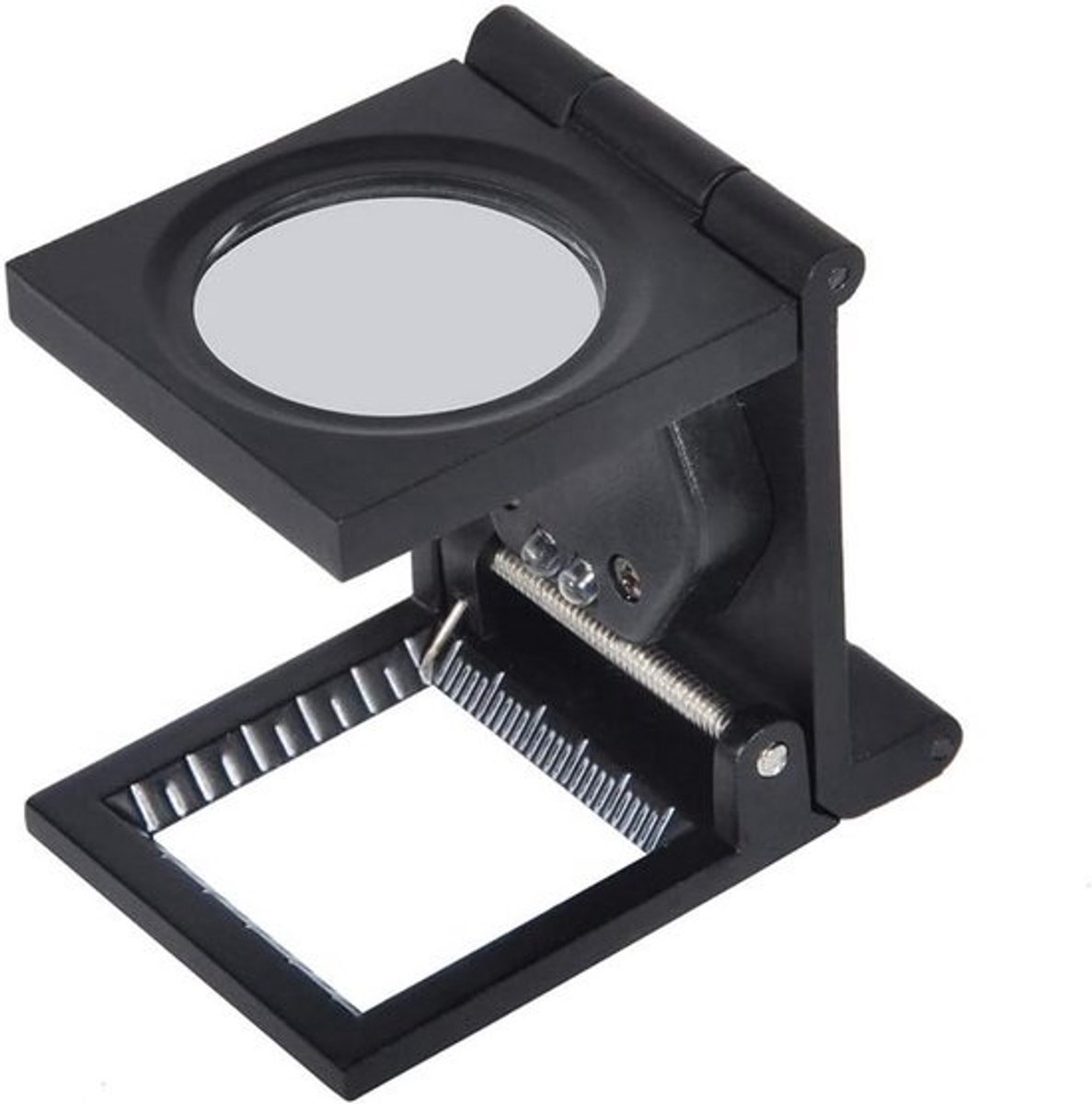 10x Handstand Vouwmagnifier met LED-verlichting voor Sieraden en Horloges - Drievoudige Loupe met Glazen Lens