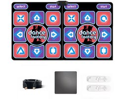 Dubbele dansmat – Muziekdansmat – Spelconsole voor kinderen – Ingebouwde 200 spellen – Dansmachine voor thuis – Interactieve dansspellen – HDMI Plug and Play – Antislip – Inclusief 2 afstandsbedieningen – Speelgoed voor kinderen en volwassenen