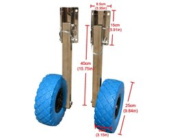 LifeToday Opblaasbare Boottrailer Wielset - Opklapbaar ontwerp - Snel te vergrendelen-Stevig constructie- Grote wielen