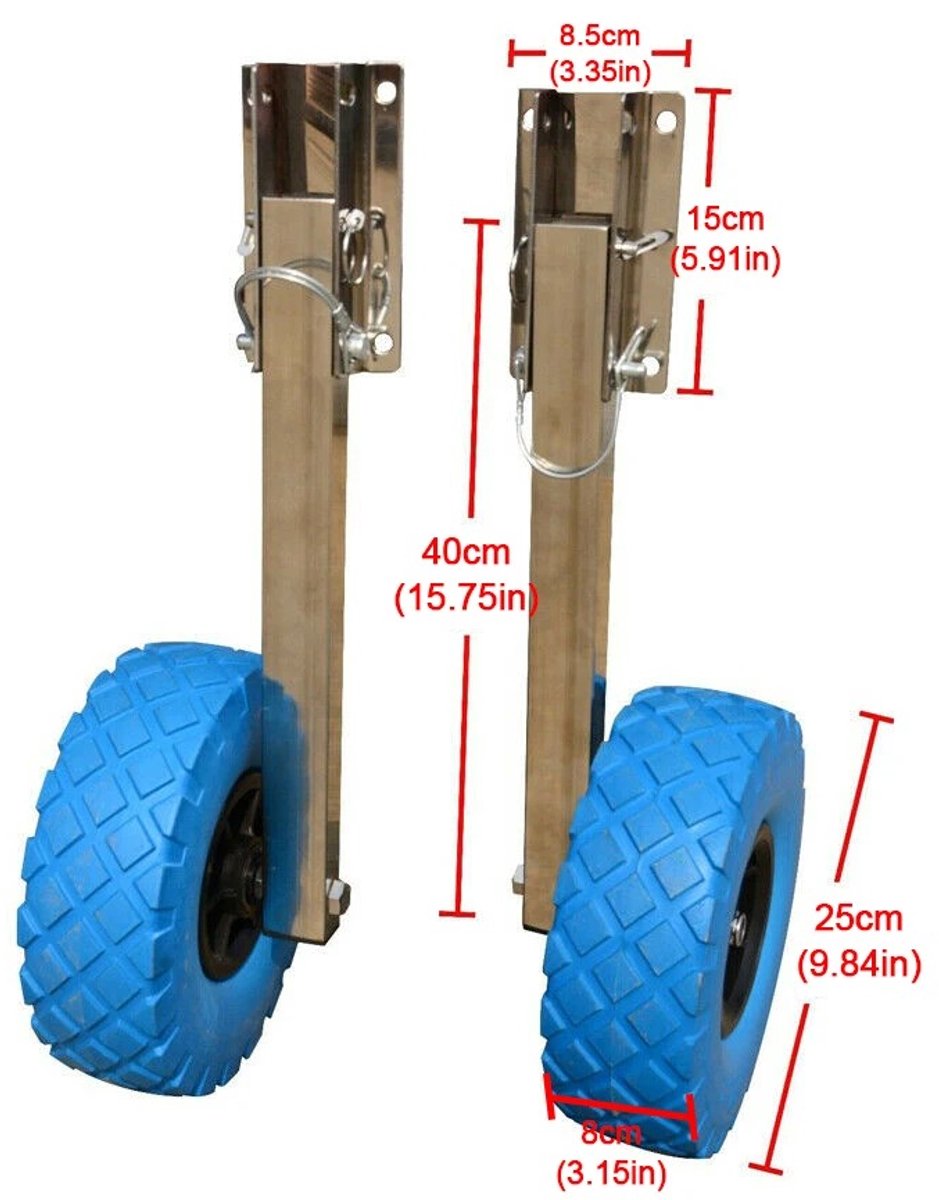 LifeToday- Opblaasbare Boottrailer Wielset - Opklapbaar ontwerp - Snel te vergrendelen-Stevig constructie- Grote wielen