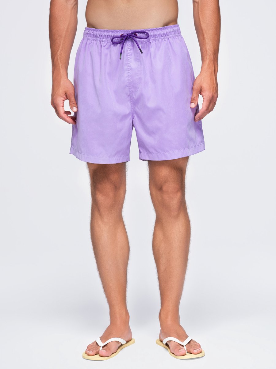 OMBRE Korte broek - Regular Fit - Effen - Short Lichtpaars XS/S