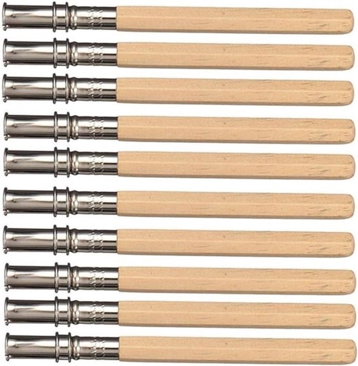 Potlood Verlenger Set - Schrijfgereedschap Houder - Tekenen en Schrijven - Verstelbaar Bamboe Handvat - 13.5 cm Lengte - Houtkleur