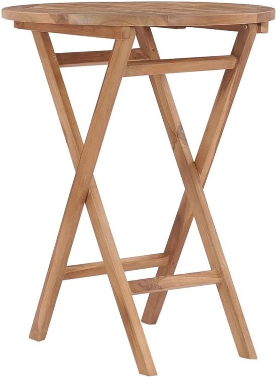 Inklapbare tuintafel - Houten bijzettafel - Buiten genieten - Weerbestendig teakhout - 60 x 75 cm