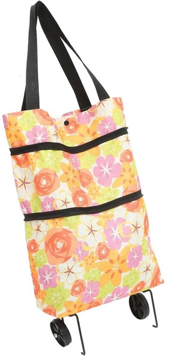 Opvouwbare Boodschappentrolley - Winkelkar met wielen - Boodschappen doen - Grote capaciteit - 50x30x1 cm - Meerdere kleuren