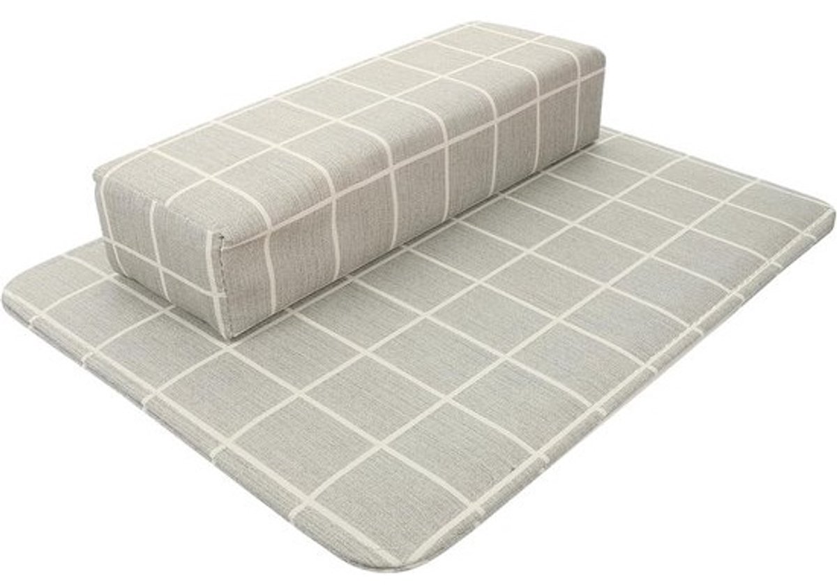 Manicure Handsteun - Nagel Armsteun - Nagel Styling - Inclusief Mat - 37x29x0.6cm - Grijs