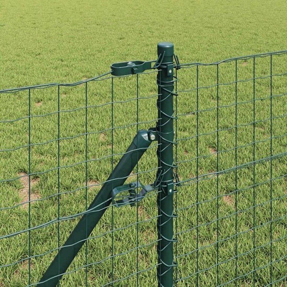 Hekpalen - Omheining palen - Tuin afzetten - Weerbestendig staal - 100 cm - Groen