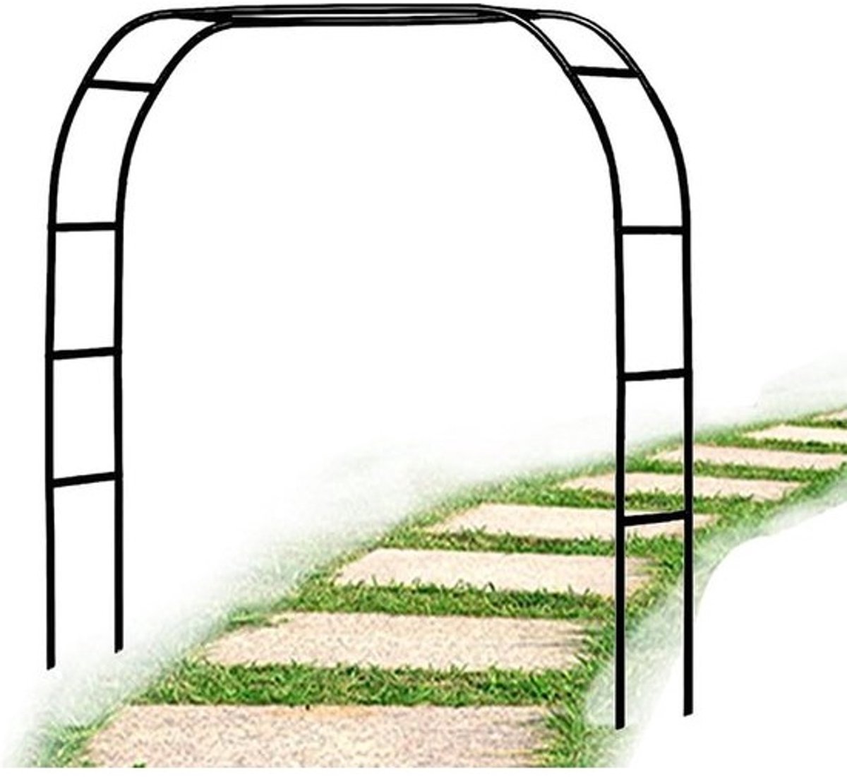 Metalen Tuinboog - Rozenboog Archway - Planten Ondersteunen - Weerbestendige Structuur - 1.4M x 2.3M - Wit
