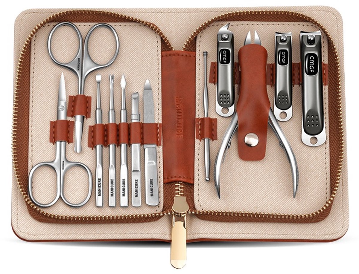 12-delige Nagelknipset Set: Professionele Manicure en Pedicure Set
