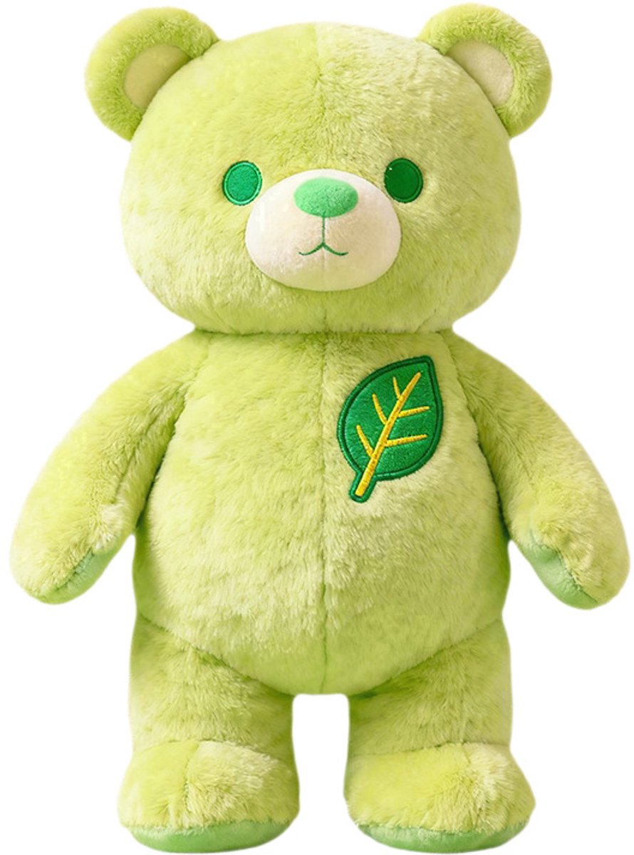 Casalora – Tedd y Groene limoen beer knuffel – zacht pluche – 40CM - knuffelkussen – troost speelgoed voor kinderen – superzacht kort pluche – katoenen vulling – limoengroen – ideaal cadeau voor jongens & meisjes