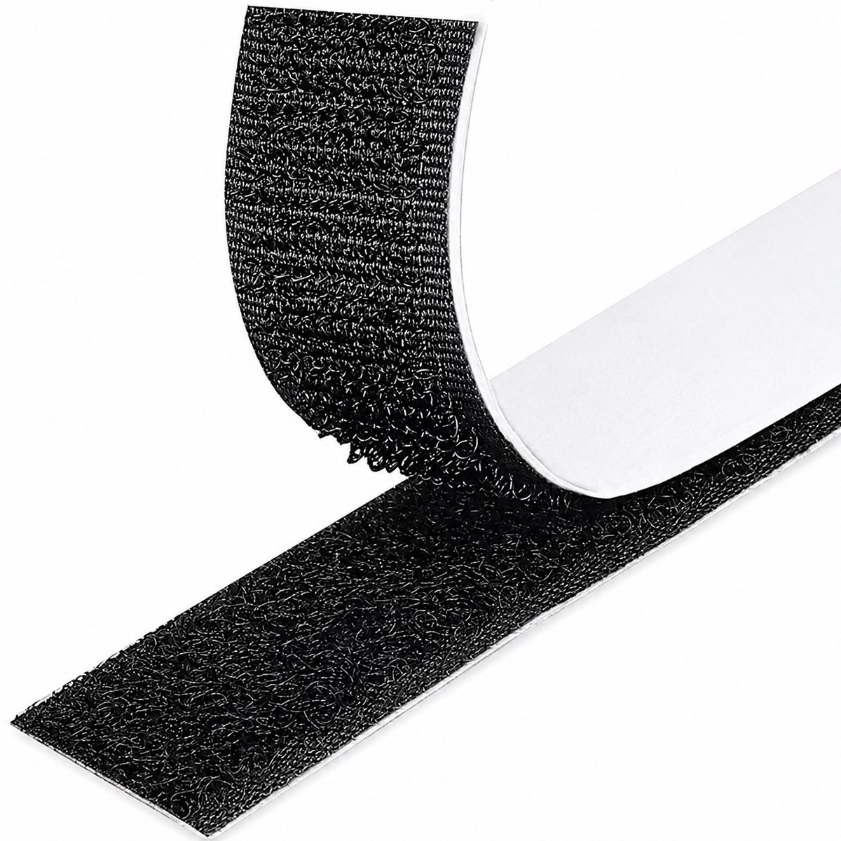 Kaiyaya - 1 Stuks Klittenband Zelfklevend - Extra Sterk Op Rol - Voor Binnen en Buiten - Zwart 6 Meter x 20 mm