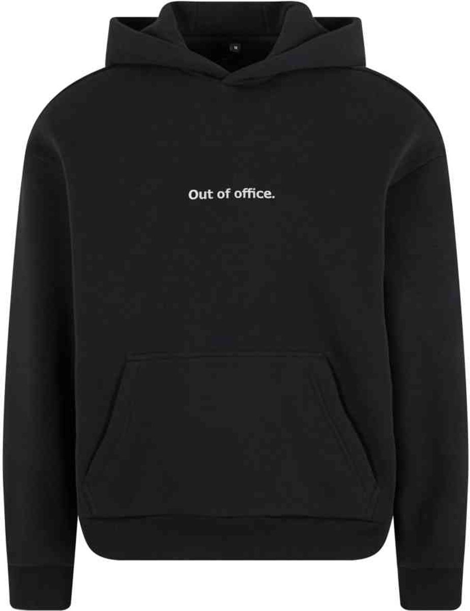 Mister Tee Out Of Office EMB Fluffy Hoodie/trui S Zwart