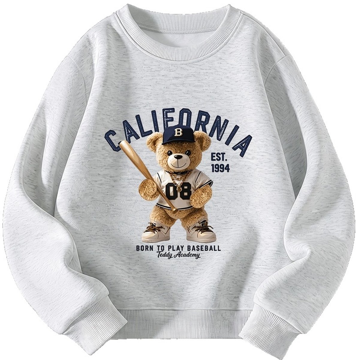 Currero Sweater Jongens Sweaters Sweatshirt Hoodie Warme Trui Pullover Jumper Crewneck Vest 7-8 Jaar Grijs