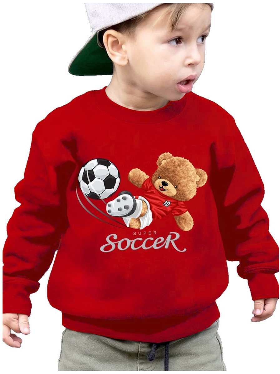 Currero Sweater Jongens Sweaters Sweatshirt Hoodie Warme Trui Pullover Jumper Crewneck Vest 1-2 Jaar Rood