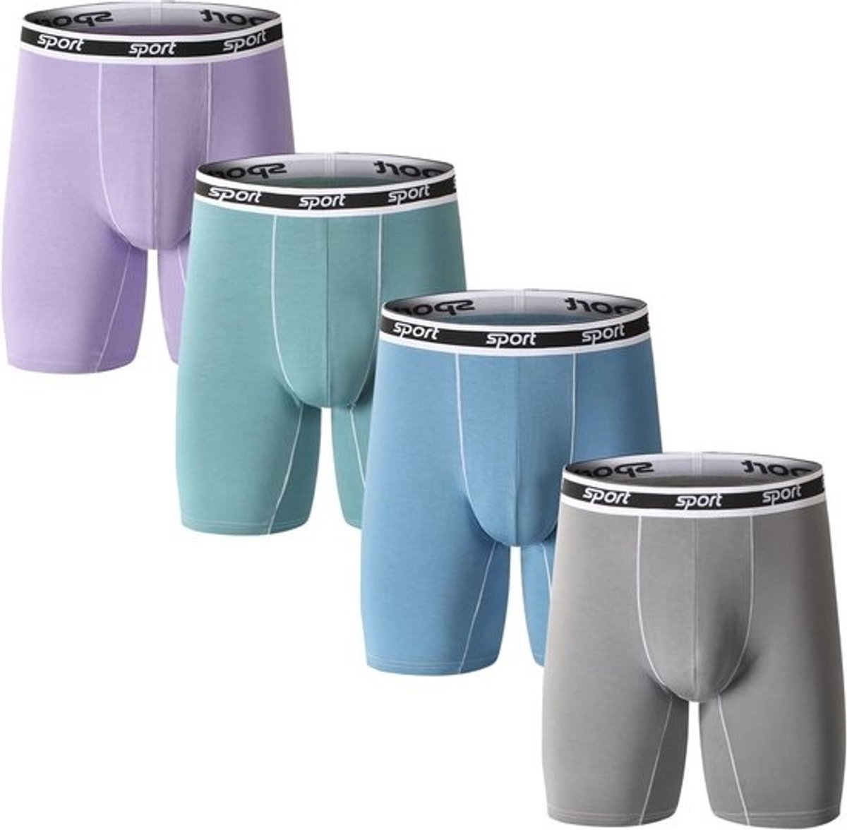 Micro Modal Heren Boxershorts Naadloze U Pouch Lange Been Ondergoed Ademend en Comfortabel