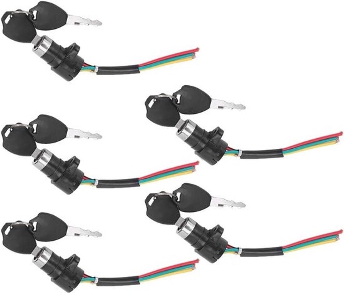5 Sets Elektronische Sloten voor Fietsen en Scooters - Batterij werking schakelaars en Deursloten