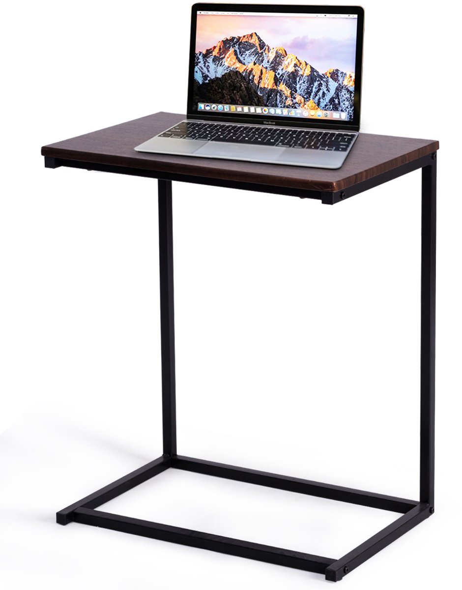 SureDeal® - Bijzettafel - Laptoptafel Computertafel Tafel - Hout Koffie - 55x35x65 cm - Koffiebruin