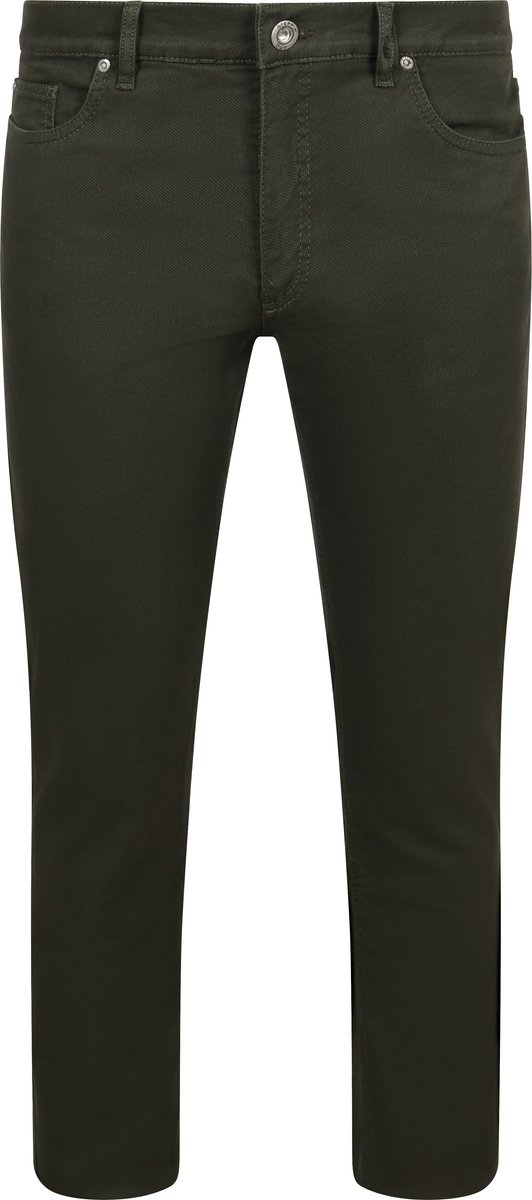 Steppin' Out Broek 5-pocket Johnson Waffle Donkergroen - Maat W 33 - L 32 - Heren - Five-pocket broek