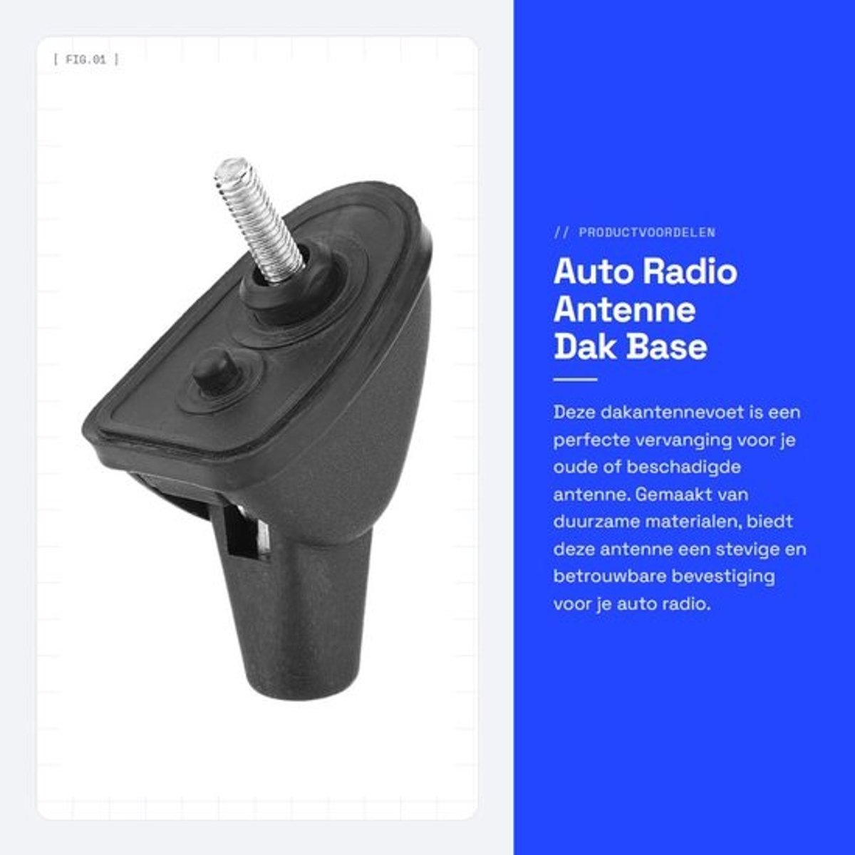 Dailygoods- Antennebase Gloednieuw - Auto Antenne Universeel - Dak Antennevoet - Stevig en Duurzaam - Eenvoudige Installatie - Voor Almera - Autoantenne