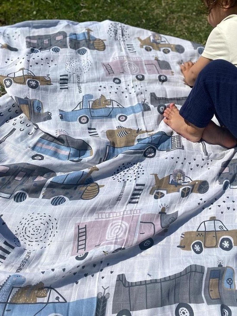 Baby Deken - Muslin Dekentje - Babys Comfort - 2 Laags Katoen - 120x120cm - Veelkleurig
