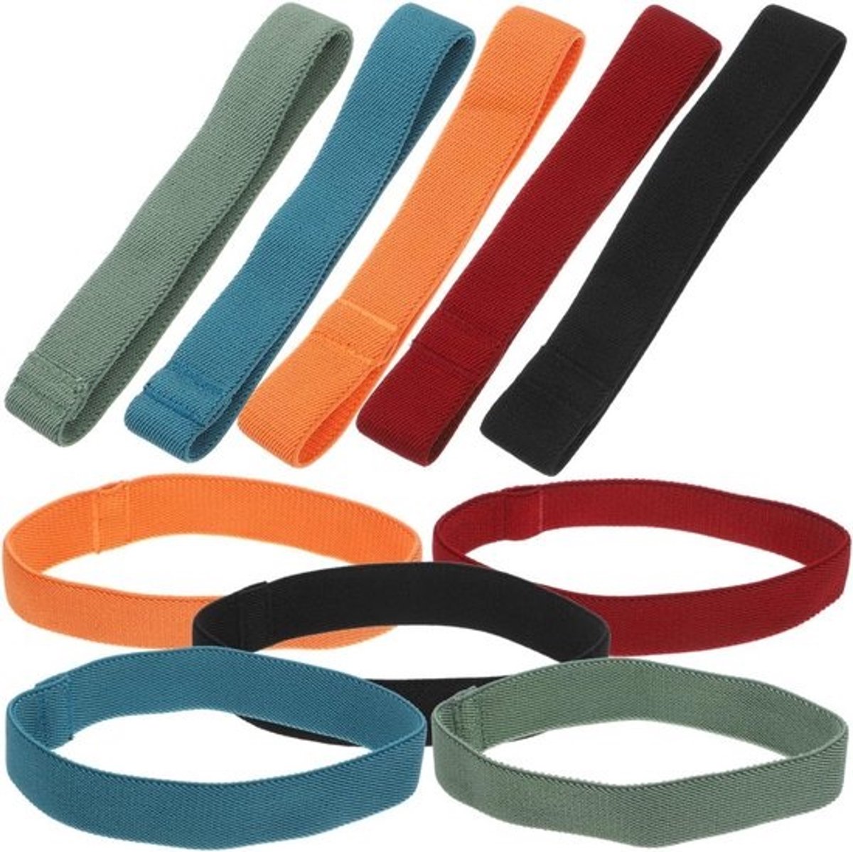 Elastische Bento Box Riemen - Set van 10 Dubbellaagse Nylon Banden voor Lunchboxen