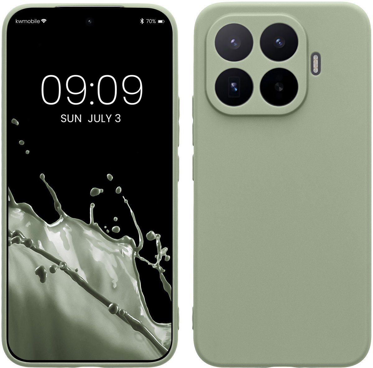kwmobile telefoonhoesje geschikt voor Xiaomi 17T Pro - Hoesje voor smartphone - Precisie camera uitsnede - In grijsgroen