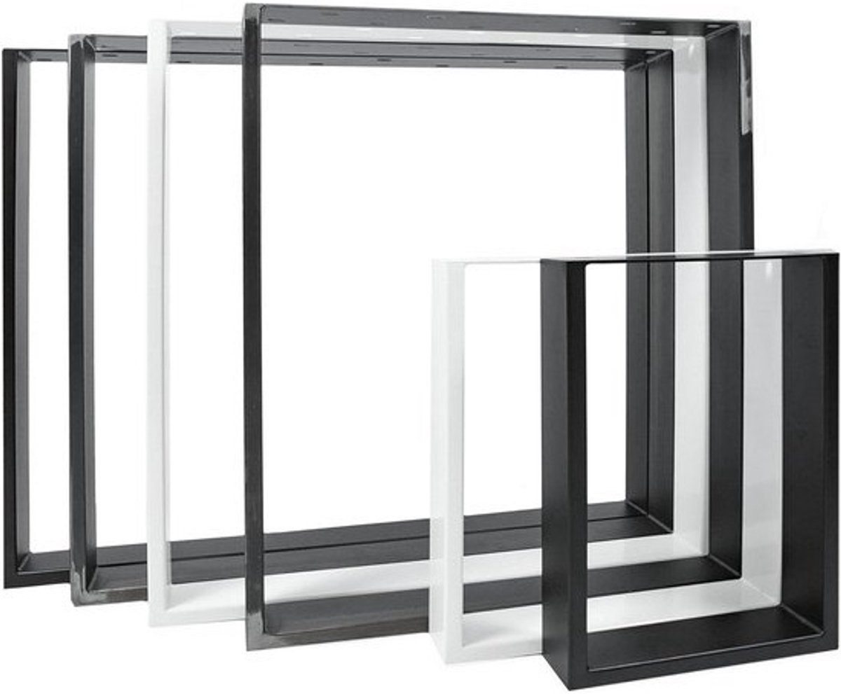 2x Tafelonderstel Metaal Zwart 70x72cm | Stevig Frame voor DIY Eettafel, Bureau of Salontafel