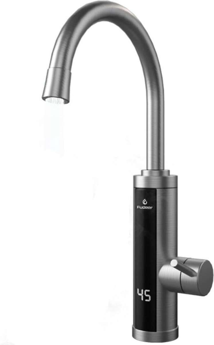 Direct Heet Water Kraan met Digitaal Display | Roestvrijstaal Keukenkraan | Warme en Koude Toevoer