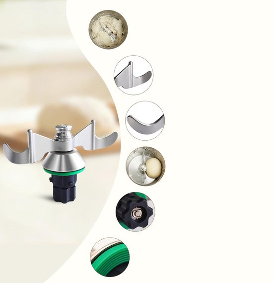 Dubbele Mengkop Voor Thermomix TM5/TM6/TM7 - Roestvrij Staal Anti-Klit Ontwerp Lage Motorbelasting Snel Schoon Te Spoelen Gereedschaploze Vervanging - Zilver — afbeelding 5