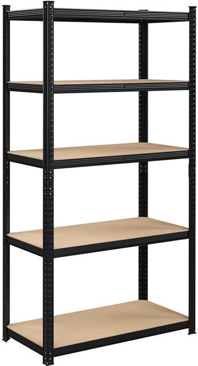 Garage-opbergrek - Rekkensysteem - Organisator - Versterkte stalen frame - Roestbestendig - Verstelbare planken - 180 cm x 90 cm x 40 cm