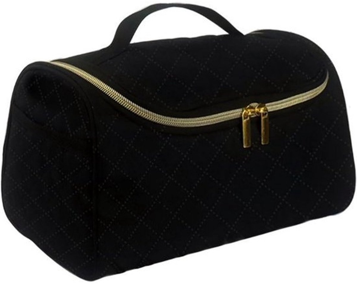 Reisopslag make-up tas voor vrouwen - Draagbare organizer voor haardroger en krultang accessoires, Zwart