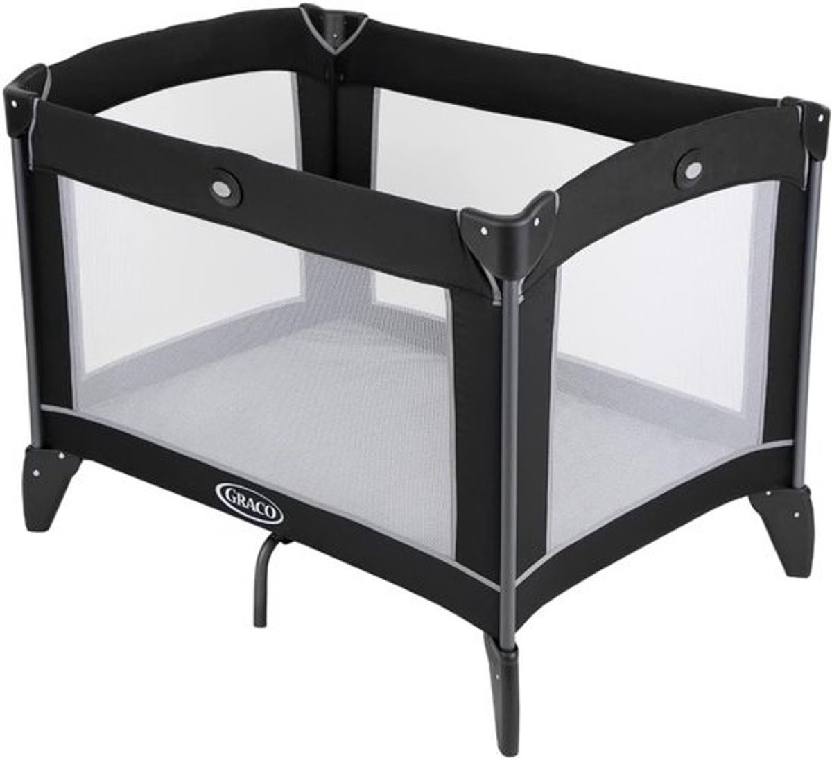 Compacte Opvouwbare Reiswieg voor Baby's - Zwart/Grijs